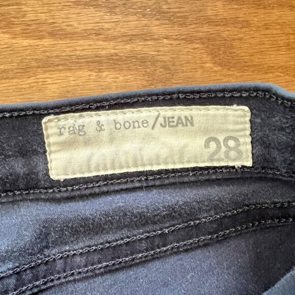 Rag & Bone Jean Legging Women's Size 28 Navy Sateen Skinny Jeans - Picture 3 of 9